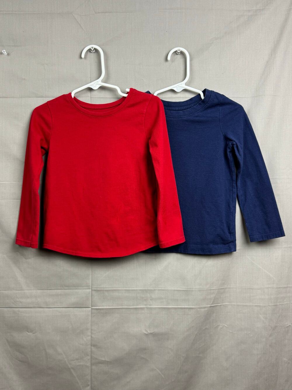 Toddler Boy Longsleeve Red and Blue Shirt Bundle, Size 3T